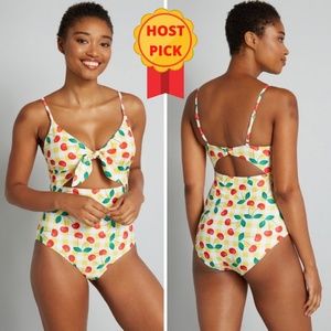 Retro Cherry ModCloth Swimsuit  -4X  Plus Size